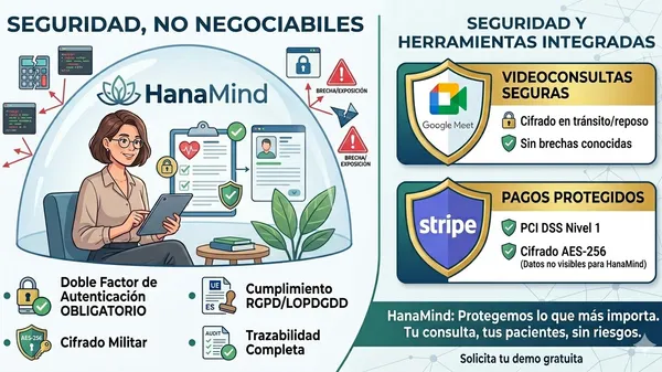 La seguridad de los datos de tus pacientes no es negociable: por qué HanaMind protege lo que más importa